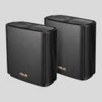 ASUS ZenWiFi AX Whole-Home Tri-band Mesh WiFi 6 System (XT8) - 2 pack, Coverage up to 5,500 sq.ft or 6+rooms, 6.6Gbps, WiFi, 3 SSIDs
