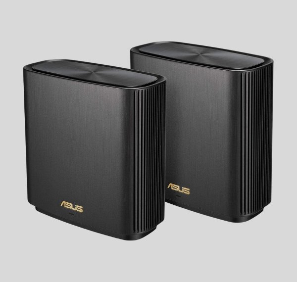 ASUS ZenWiFi AX Whole-Home Tri-band Mesh WiFi 6 System (XT8) - 2 pack, Coverage up to 5,500 sq.ft or 6+rooms, 6.6Gbps, WiFi, 3 SSIDs